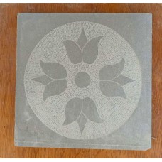 Διακοσμητικό πλακάκι μαρμάρου με παράσταση ''Τουλίπες''